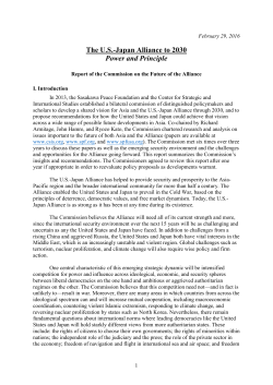 The U.S.-Japan Alliance to 2030 Power and Principle