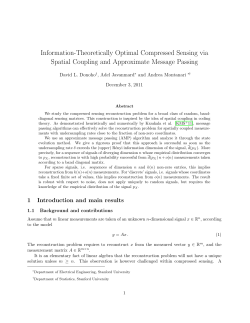 Information-Theoretically Optimal Compressed Sensing via Spatial