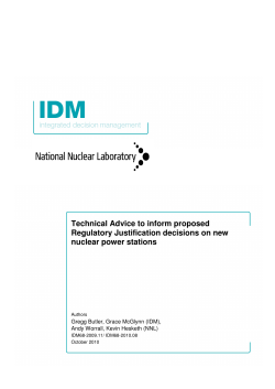 Technical Advice to inform proposed Regulatory Justification