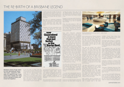 The re-birTh of a brisbane legend