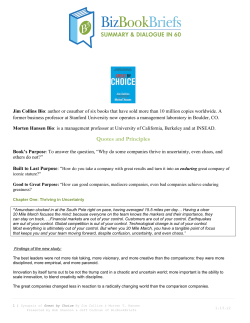 Great by Choice - Jubelirer Results Group