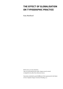 the effect of globalisation on typographic practice