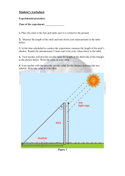Student`s worksheet - Eratosthenes Experiment 2017