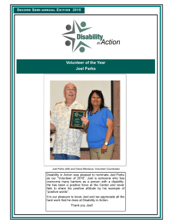 Newsletter - Disability In Action