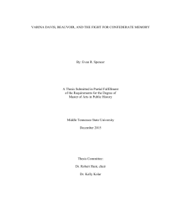 VARINA DAVIS, BEAUVOIR, AND THE FIGHT FOR CONFEDERATE
