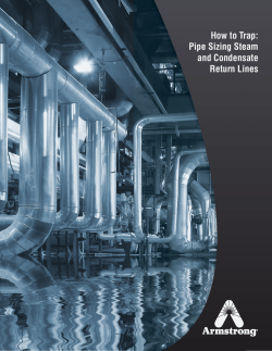 Pipe Sizing Steam and Condensate Return Lines