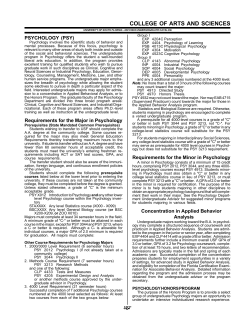 COLLEGE OF ARTS AND SCIENCES