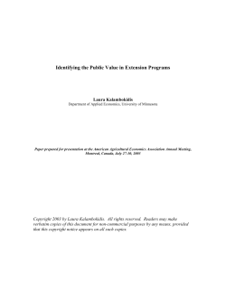 Identifying the Public Value in Extension Programs