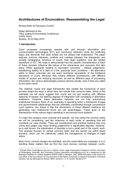 Architectures of Enunciation: Reassembling the Legal