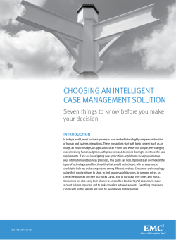 H4901_Choosing an Intelligent Case Management Solution EMC