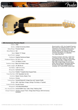 60th Anniversary Precision Bass