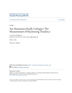 Are Maximizers Really Unhappy? The