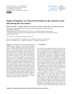Impact of biogenic very short-lived bromine on the Antarctic ozone