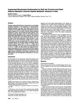 Augmented Bicarbonate Reabsorption by Both the Proximal
