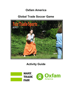 Oxfam America Global Trade Soccer Game Activity Guide
