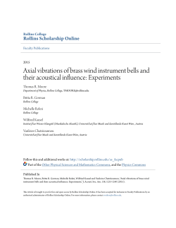 Axial vibrations of brass wind instrument bells and their acoustical