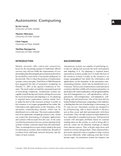 A Autonomic Computing