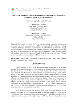 FIGURE OF MERIT OF ONE-DIMENSIONAL RESONANT