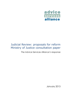 Judicial Review - Advice Services Alliance