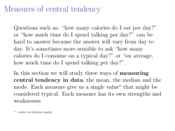 Measures of central tendency