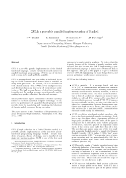 GUM: a portable parallel implementation of Haskell