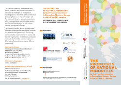 the promotion of national minorities