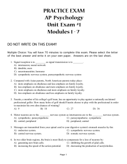AP Psych Practice Unit Exam 1. Mod 1-7-a