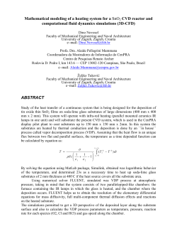 Mathematical modeling of a heating system for a SnO2 CVD reactor
