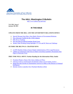 The AALL Washington E-Bulletin - American Association of Law