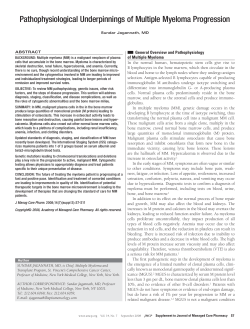 Pathophysiological Underpinnings of Multiple Myeloma Progression