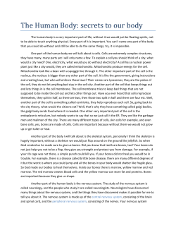 The Human Body: secrets to our body - Easy Peasy All-in