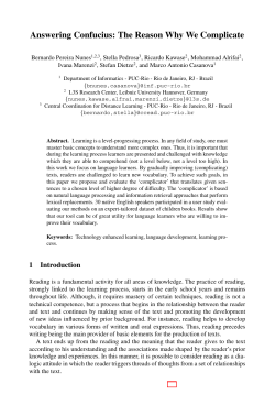 LNCS 8095 - Answering Confucius: The Reason Why We Complicate
