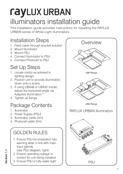 AXIS T90A 2x/3x/4x Installation Guide AXIS T90A 2x/3x/4x