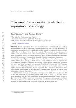 The need for accurate redshifts in supernova