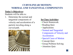curvilinear motion: normal and tangential