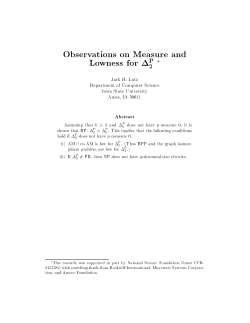 Observations on Measure and Lowness for P