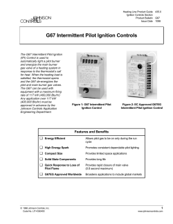 G67 Intermittent Pilot Ignition Controls Product