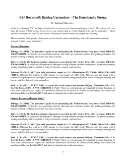 ESP Bookshelf: Raising Upstanders&mdash;The Emotionally Strong