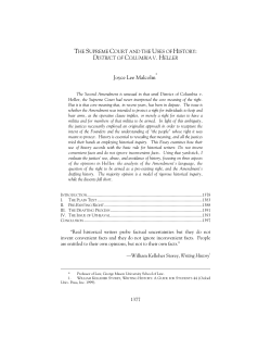 Supreme Court and the Uses of History: District