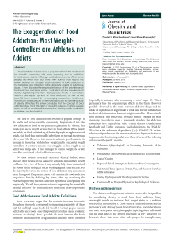 The Exaggeration of Food Addiction: Most Weight