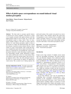 Effect of pitch&ndash;space correspondence on sound