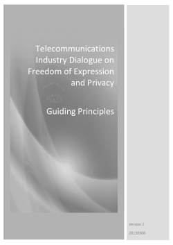 Telecommunications Industry Dialogue on Freedom of Expression