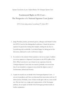 Fundamental Rights in EEA Law &ndash; The Perspective of a National