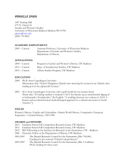 Pernille Ipsen - Gender and Women`s Studies - UW