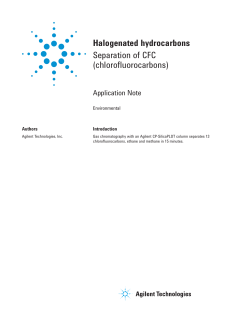 Halogenated hydrocarbons Separation of CFC (chlorofluorocarbons)