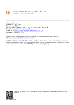 American Heroes Author(s): J. M. Tyree Reviewed work(s): Source