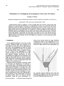 Kinematics of overlapping rift propagation with cyclic rift failure