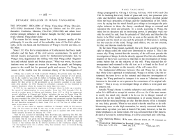 DYNAMIC IDEALISM IN WANG YANG