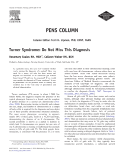 Do Not Miss This Diagnosis - Turner Syndrome Foundation