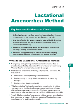 Lactational Amenorrhea Method